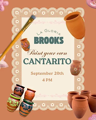 Paint Your Own Cantarito- La Gloria Brooks Sept 20th