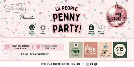 Peninsula Hotel presents 'Lil People Penny Party' Friday October 9
