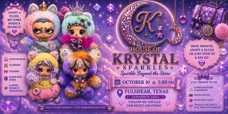 House of Krystal Sparkles Plushies, Purses & Blind Box Pop-Up