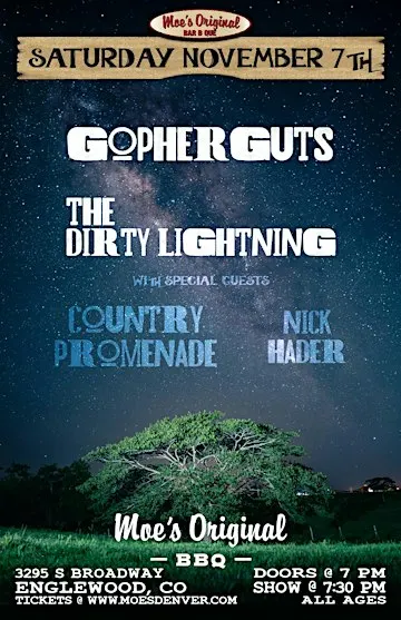 The Dirty Lightning + Country Promenade + Sarah Moranville + Nick Hader