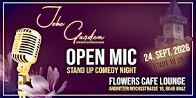 JOKE GARDEN OPEN MIC STAND-UP COMEDY NIGHT - September