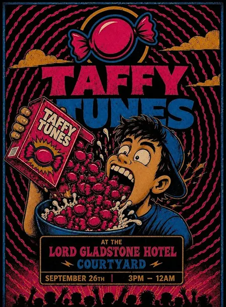 Taffy Tunes X The Lord Gladstone Hotel Courtyard