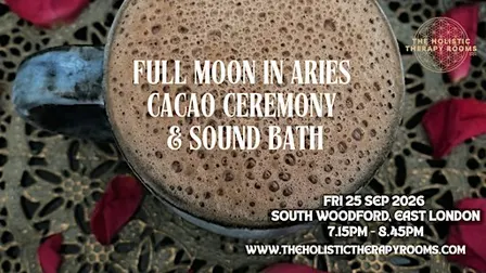 Full Moon in Aries Cacao Ceremony & Sound Bath