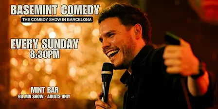 BASEMINT COMEDY · STAND UP COMEDY IN ENGLISH EVERY SUNDAY