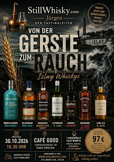 Whisky Tasting "Von der Gerste zum Rauch" Islay Whisky Tasting