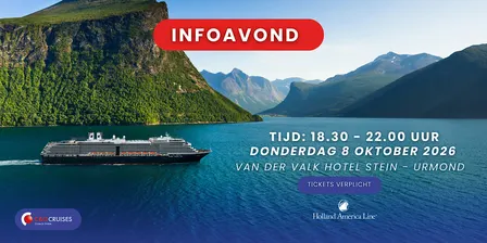 C&O Cruises en Holland America Line infoavond 2026