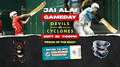 World Jai Alai League in Miami: Devils vs Cyclones | Fri, Sept. 25