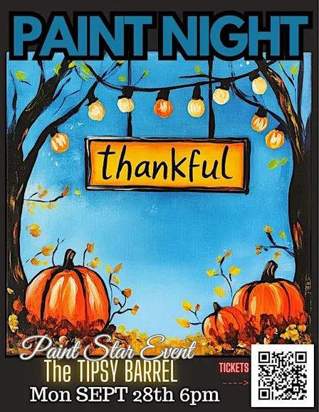 Thankful Paint Night- Exclusive to Tipsy Barrel Pub in Abbotsford
