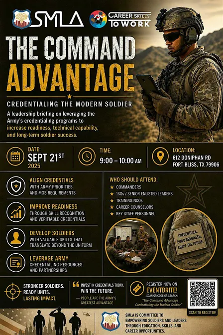 The Command Advantage: Credentialing the Modern Soldier (In person/Virtual)