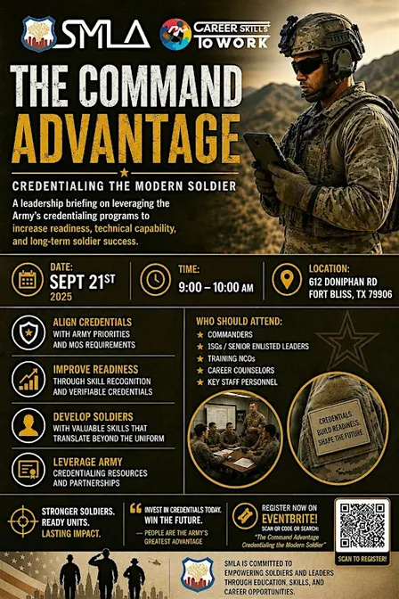 The Command Advantage: Credentialing the Modern Soldier (In person/Virtual)