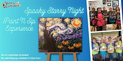 Spooky Starry Night- Flos Belmont- Paint and Sip
