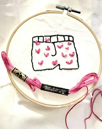 Bookish Themed Beginning Embroidery