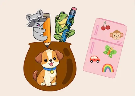 Animal Pencil Pot Painting & Fridge Magnet Making - Oct School Holidays