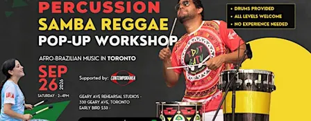 Samba Reggae Percussion Workshop - September Pop-Up | Toronto
