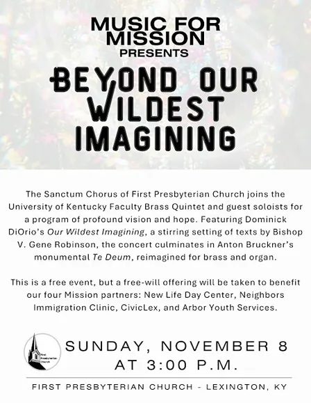 Music for Mission presents: Beyond Our Wildest Imagining