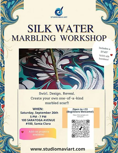 Fabric (Silk)  Marbiling Workshop