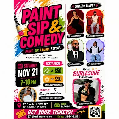 PAINT SIP AND COMEDY