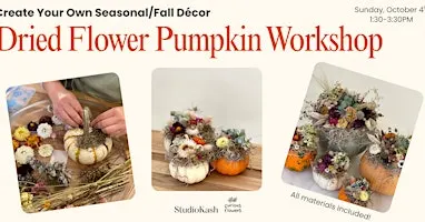 Dried Flower Pumpkins: Create Your Own Seasonal/Fall Décor