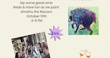 Jimothy The Raccoon Paint & Sip in Seattle!