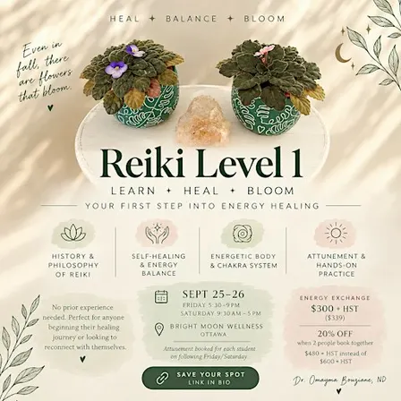 Reiki Level 1 Course -  Self-Healing & Foundations