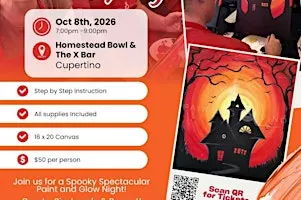 "Spooky Lane" Paint & Sip: Homestead Bowl & The X Bar