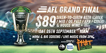 AFL Grand Final Day at Phat Brewery West Perth
