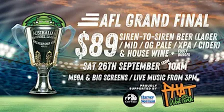 AFL Grand Final Day at Phat Brewery West Perth
