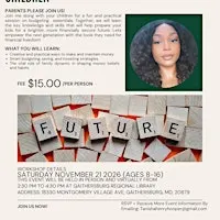 The Power Of Budgeting Workshop: Raising Financially Confident Children