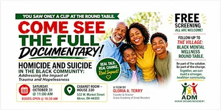 Homicide and Suicide in the Black Community Documentary Screening