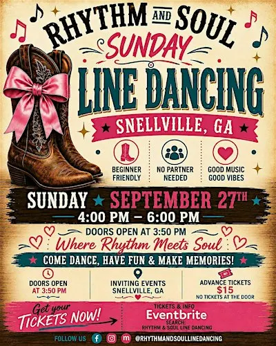 Rhythm & Soul Sunday: Line Dancing in Snellville!