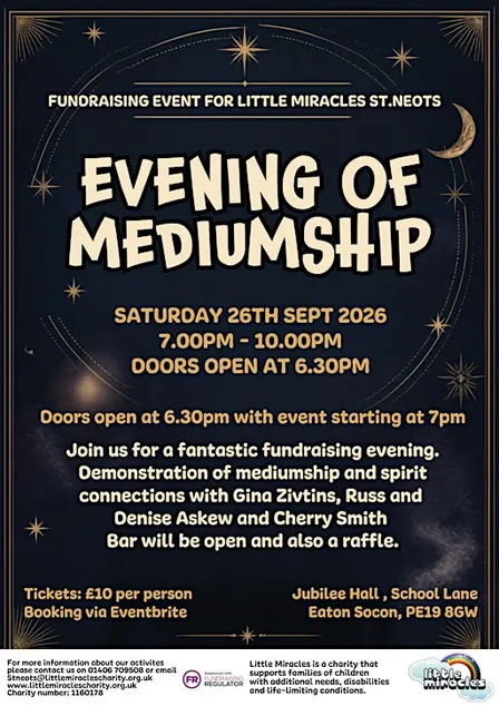 St Neots Psychic Evening 26th Sept 2026