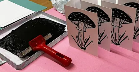 Wild Autumn Lino Printing