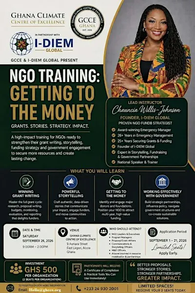 NGO Training: Getting to the Money– Grants, Storytelling, Strategy & Impact