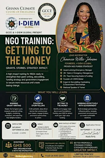 NGO Training: Getting to the Money– Grants, Storytelling, Strategy & Impact