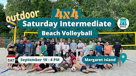 Saturday 4 PM Intermediate 4v4 Beach Volley at MAC - BAIS