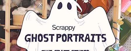 Scrappy Ghost Portraits | Artober PWYW Craft Series