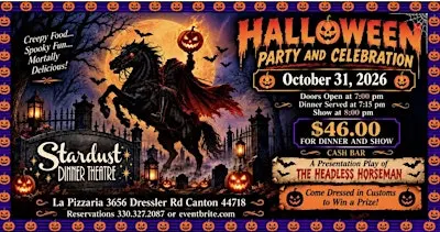 Stardust Halloween Party & Dinner Show: The Headless Horseman