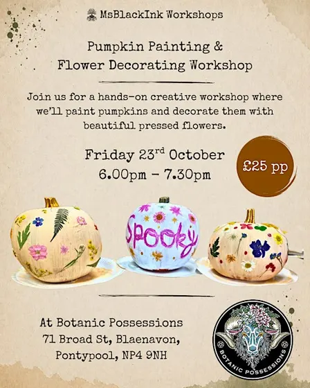 Pumpkin Painting & Flower Decorating Workshop