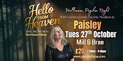 Halloween Psychic Night in Paisley, Northern Irish Psychic Medium Fiona