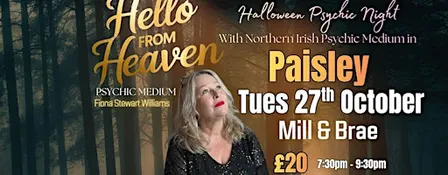 Halloween Psychic Night in Paisley, Northern Irish Psychic Medium Fiona