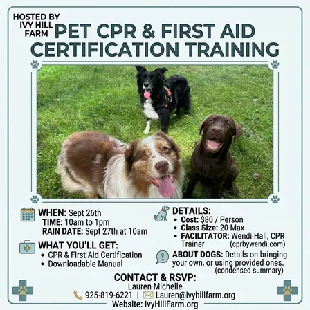 Pet CPR & First Aid CertificationTraining