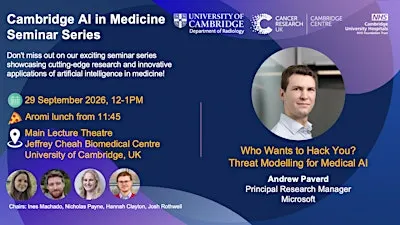 Cambridge AI in Medicine Seminar Series - September 2026