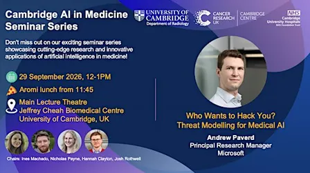 Cambridge AI in Medicine Seminar Series - September 2026