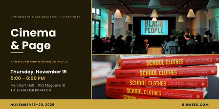 Cinema & Page: A Film Screening and Book Talk (NOBEHW)