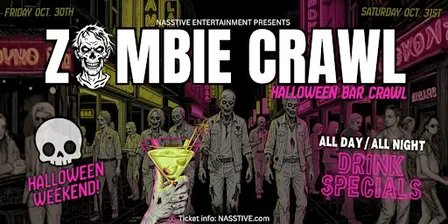 MILWAUKEE ZOMBIE CRAWL - Halloween Bar Crawl - Party Pass to 10+ Bars