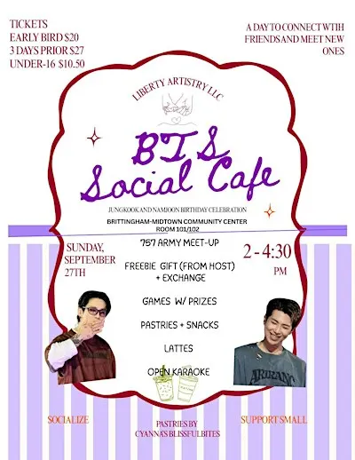 BTS Social Cafe (kpop event with lattes and pastries)