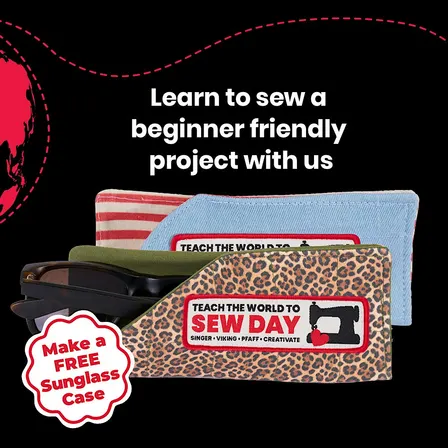 Free Beginner Sewing Class for Teach the World to Sew Day