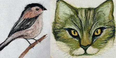 Needle Felting into Fabric and Free-motion Embroidery DRIFFIELD