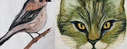 Needle Felting into Fabric and Free-motion Embroidery DRIFFIELD