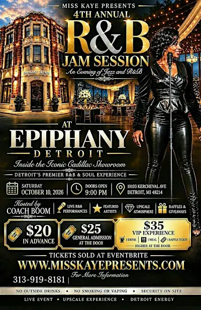 Miss Kaye Presents: 4th Annual R&B Jam Session at Epiphany Detroit